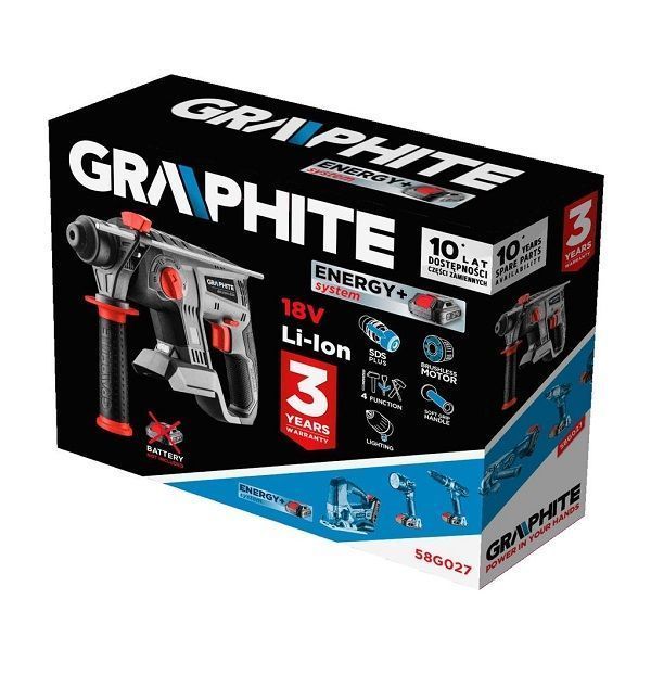 Młotowiertarka 18V Bezszczotkowa Bez Akumulatora Graphite