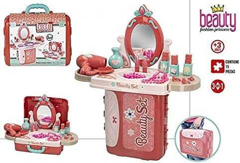 Toucador Infantil Rosa que Vira Mala