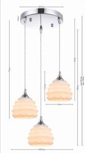 Kare design lampa wisząca Ruffle 37x120