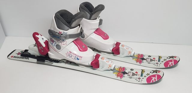 Śliczny Komplet Narty Rossignol princess 67cm Buty 16 cm-roz 25,5