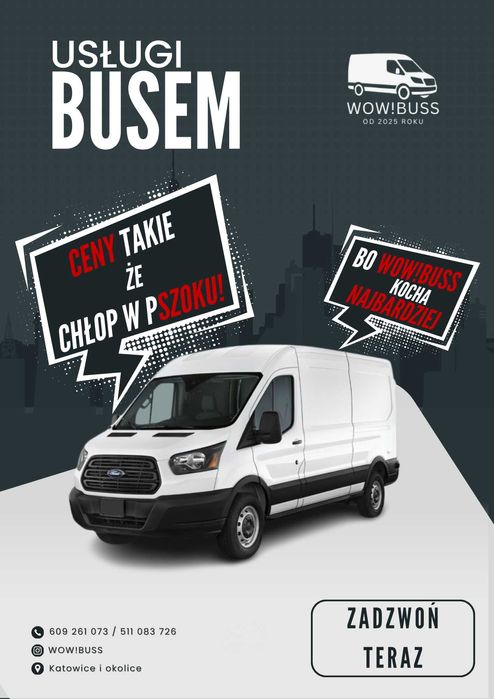 Transport • Przeprowadzki • Wywózki • Utylizacja – BUS do 3,5 t