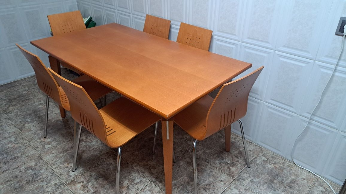 Conjunto mesa e 6 cadeiras