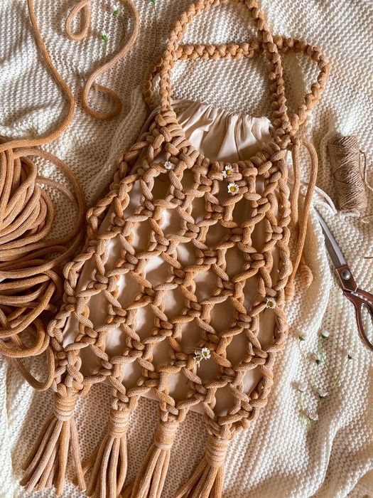 duża boho torba, szoperka makrama, prezent, rękodzieło, handmade