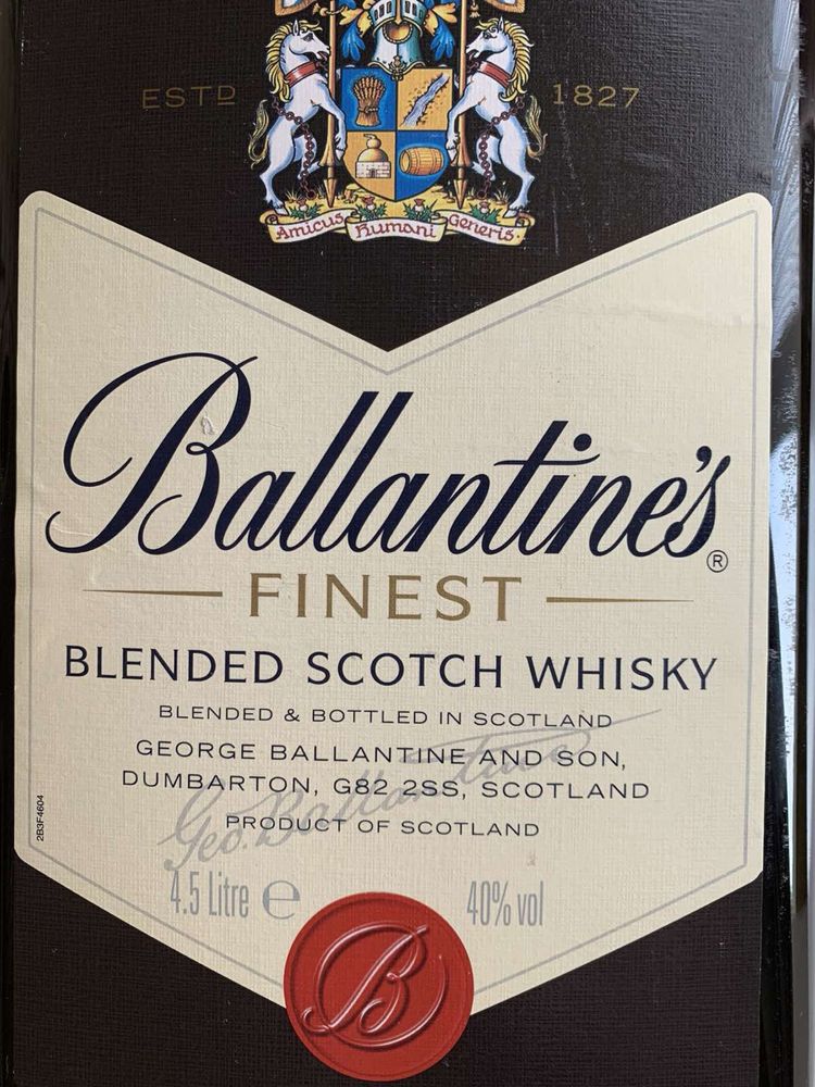 Пустая бутылка от виски Баллантайнс Файнест Ballantine's Finest 4.5 л