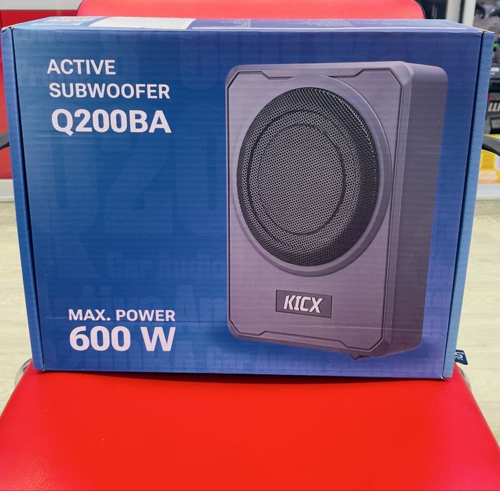 Сабвуфер під сидіння Kicx Q200BA/300/600Вт АКТИВНИЙ