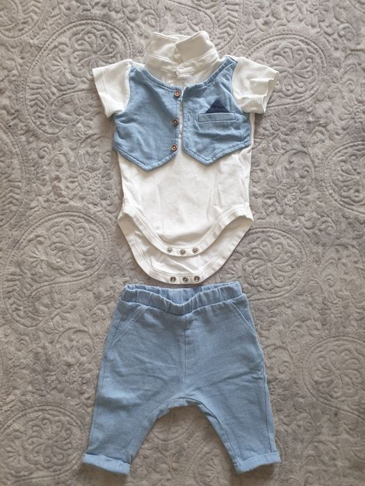 Komplet "garnitur" body z krótkim rękawem + spodnie Cool Club r. 62