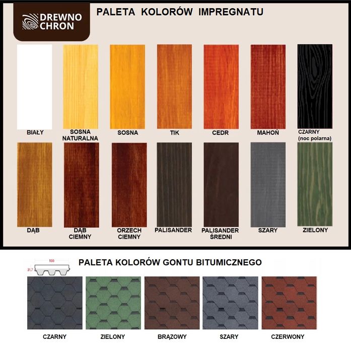 Altana ogrodowa drewniana 3x3 słupy 12x12cm solidna wiata inne wymiary