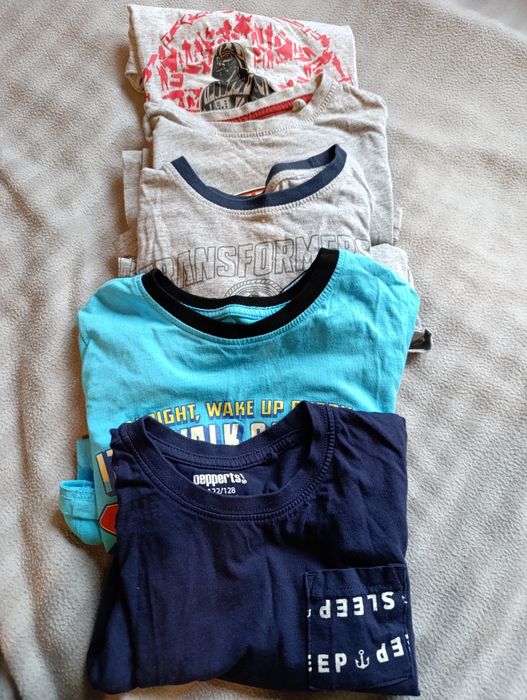 5 bluzek piżama 122/128