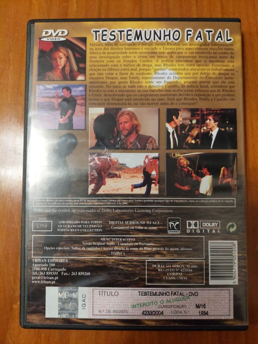 Dvd - Testemunho Fatal