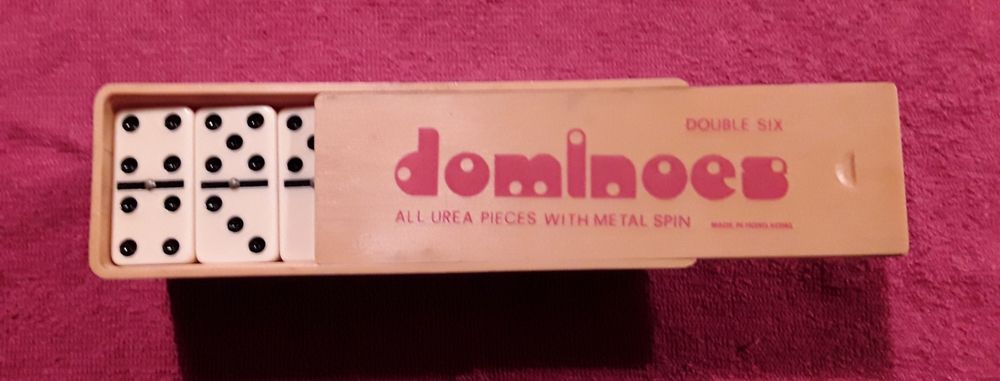 Jogo dominó vintage "Double six", como novo!
