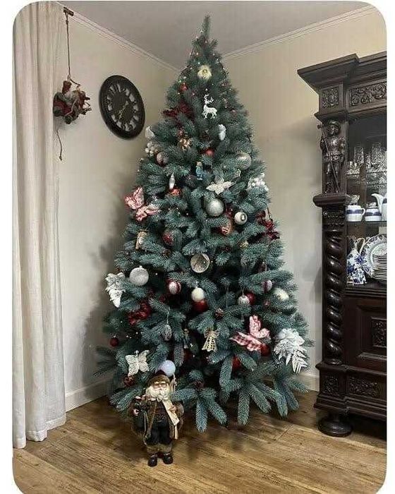 Новогодняя Литая зеленая голубая елка ёлка ель ялинка ялиночка штучна