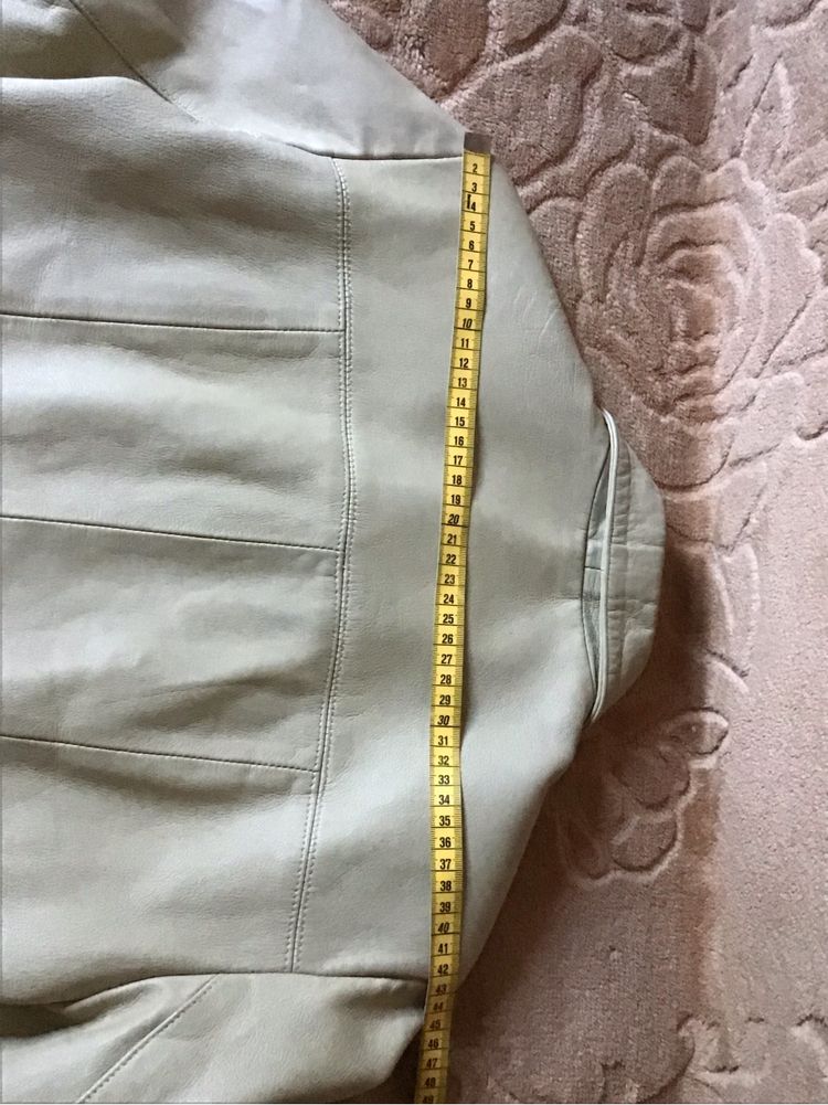Jasna kurtka ramoneska Vintage Genuine Leather