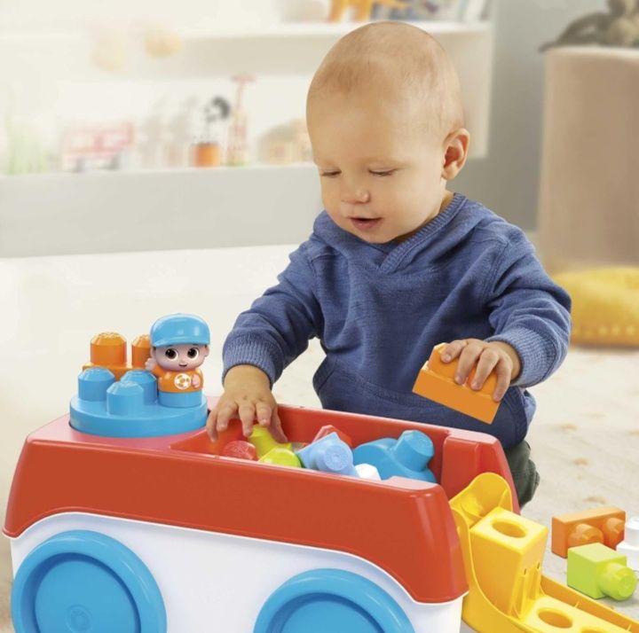 Klocki Mega Bloks Wózek z klockami "Buduj i kręć" HHN00