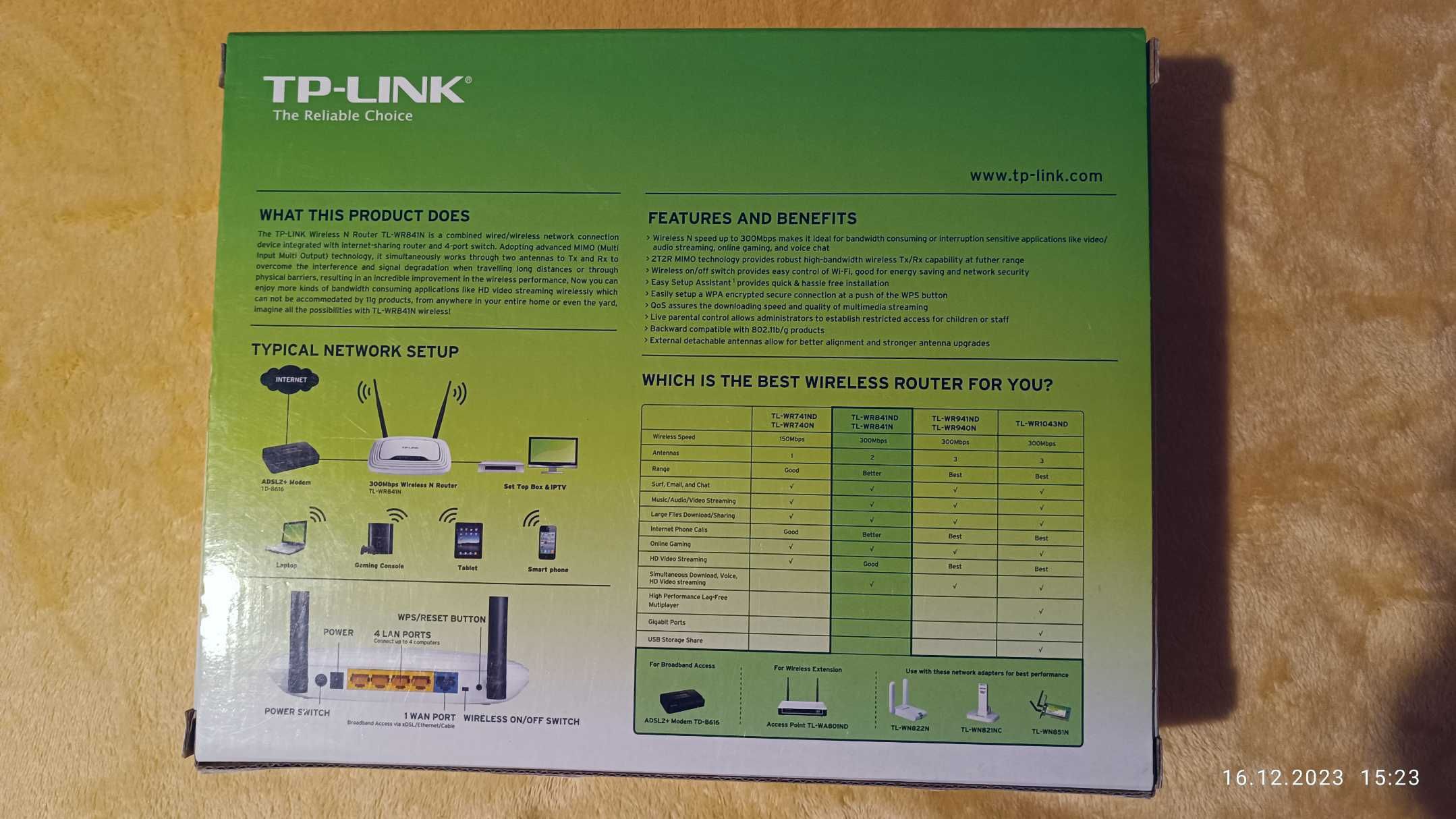 Router TP-Link TL-WR841N