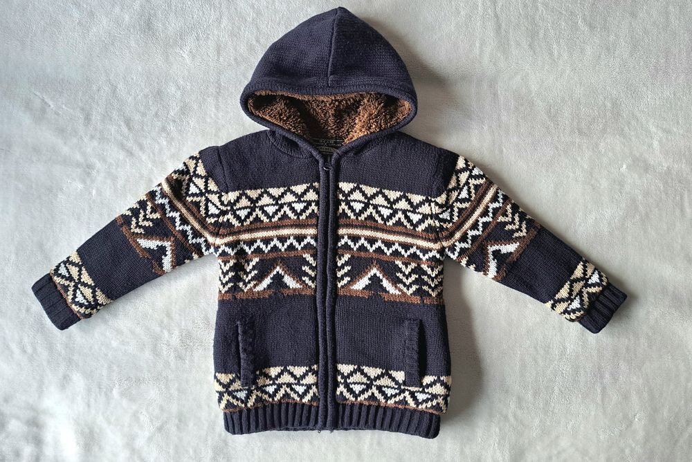 Śliczny ciepły sweter rozpinany jak kurtka polar Primark r.116