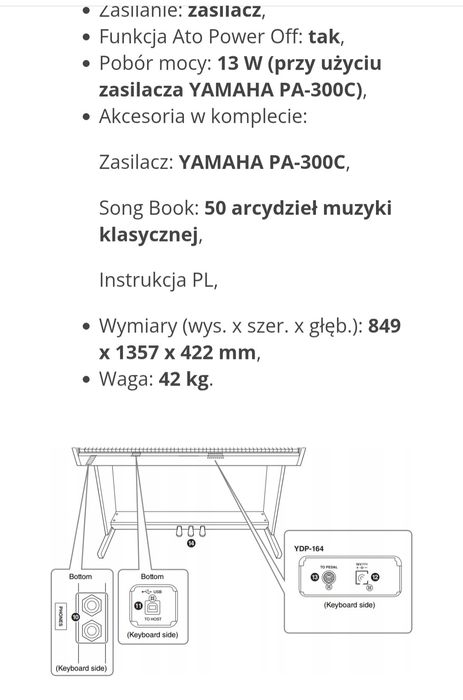 Pianino Yamaha YDP-164 R -taboret gratis!!