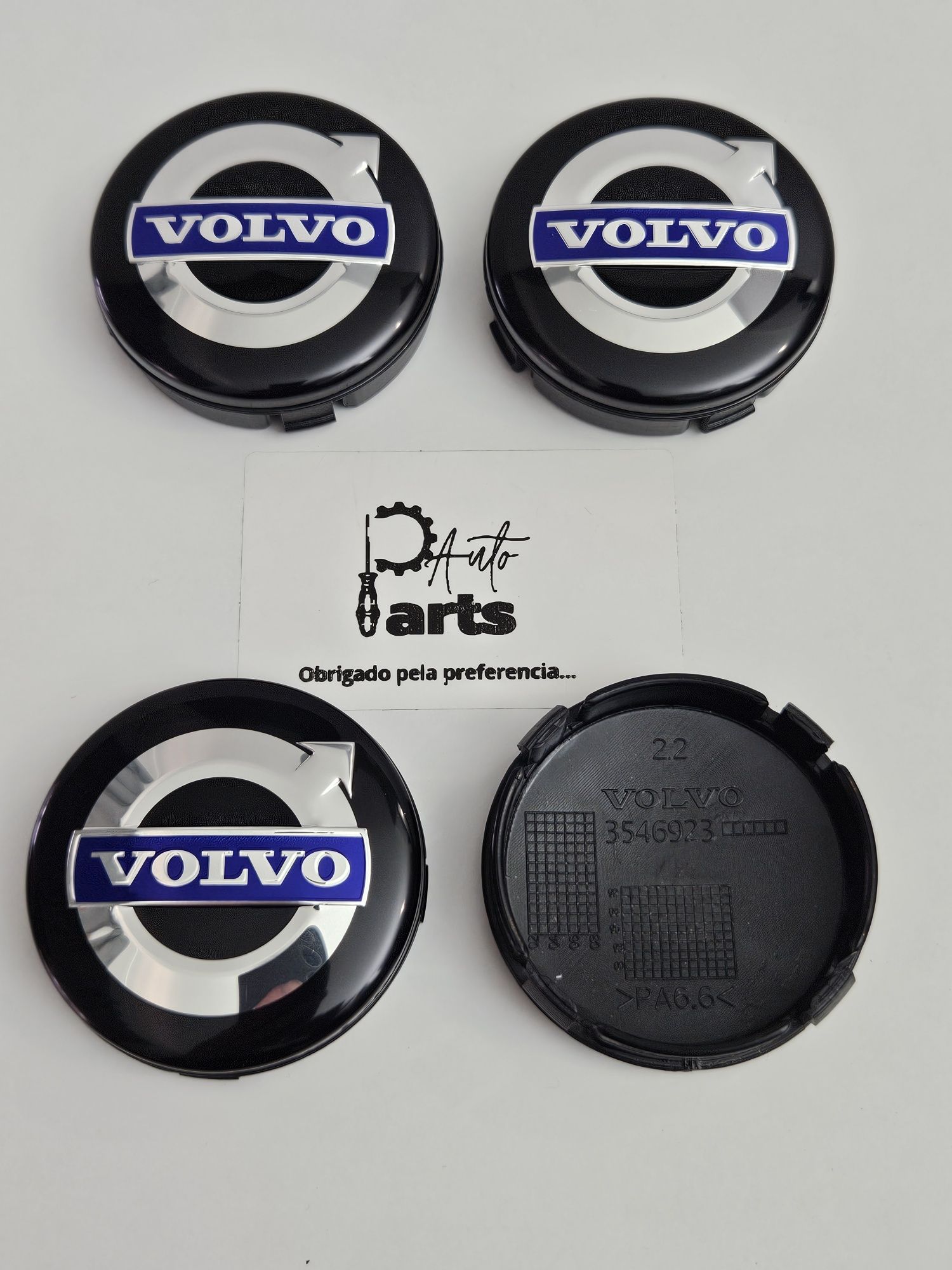 Conjunto de centro de jante Volvo 64mm