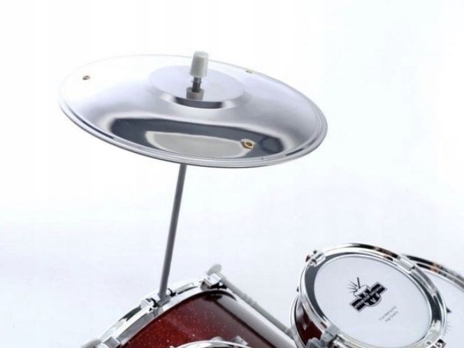 Duża Perkusja Bębny Instrument 5 Bębnowa Talerze Taboret Prezent