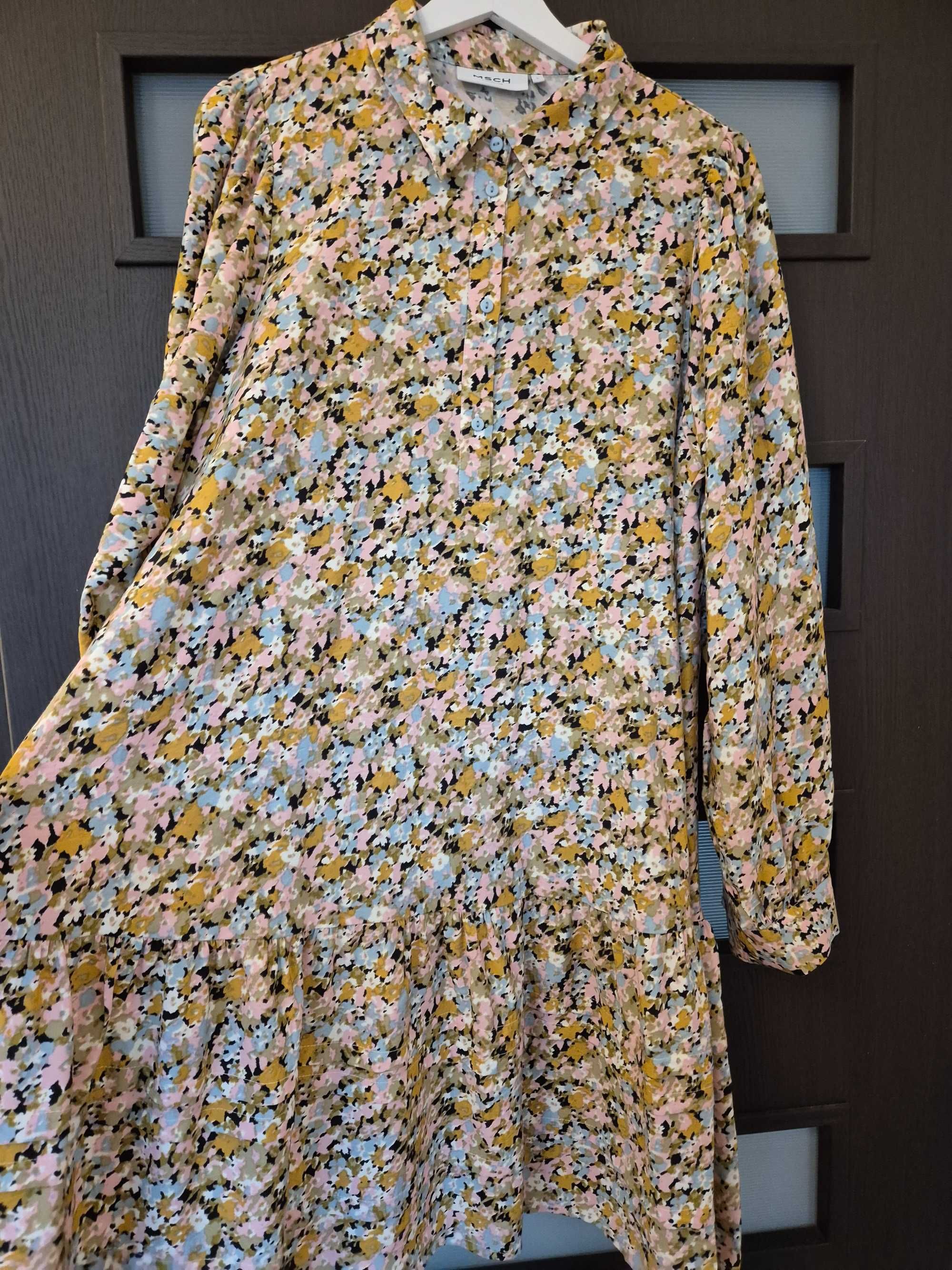 MSCH Copenhagen sukienka oversize wiosna wiskoza r. 40