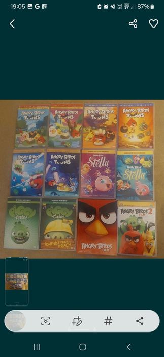 Bajki disney, dreamworks, komplet Angry birds i komplet smerfów na DVD
