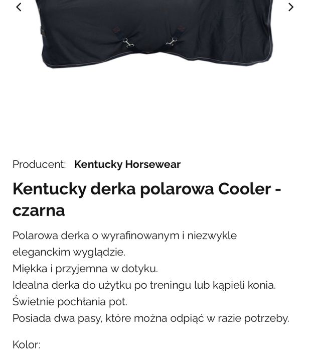Derka polarowa Kentucky r. 145 czarna nowa z metką