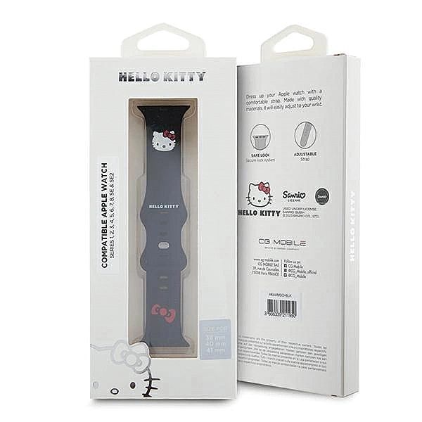 Pasek Hello Kitty Silicone Kitty Head na Apple Watch 38/40/41mm - czar