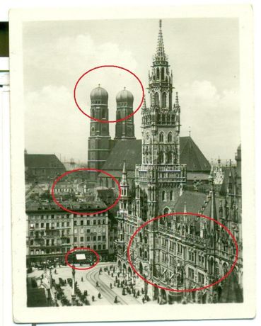 München Marienplatz mit Rathaus und Frauenkirche