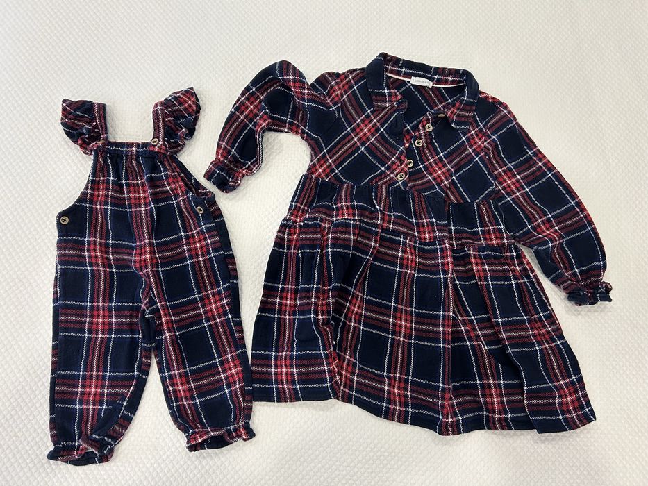 Roupa irmãs menina e bebé