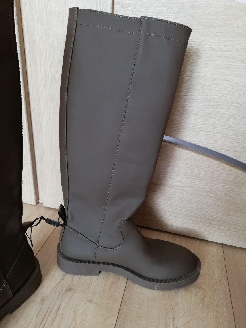 Nowe kozaki Zara, kalosze Zara, kozaki rubber, ciężkie botki, r. 39