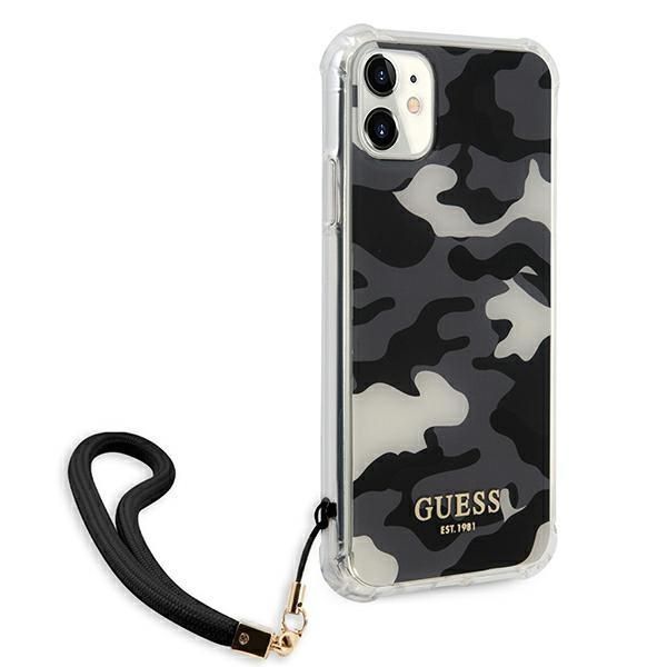 Etui Guess Camo Collection do iPhone 11, czarne