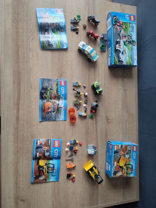 4 zestawy LEGO City! Nr 60042, 60120, 60072, 60006