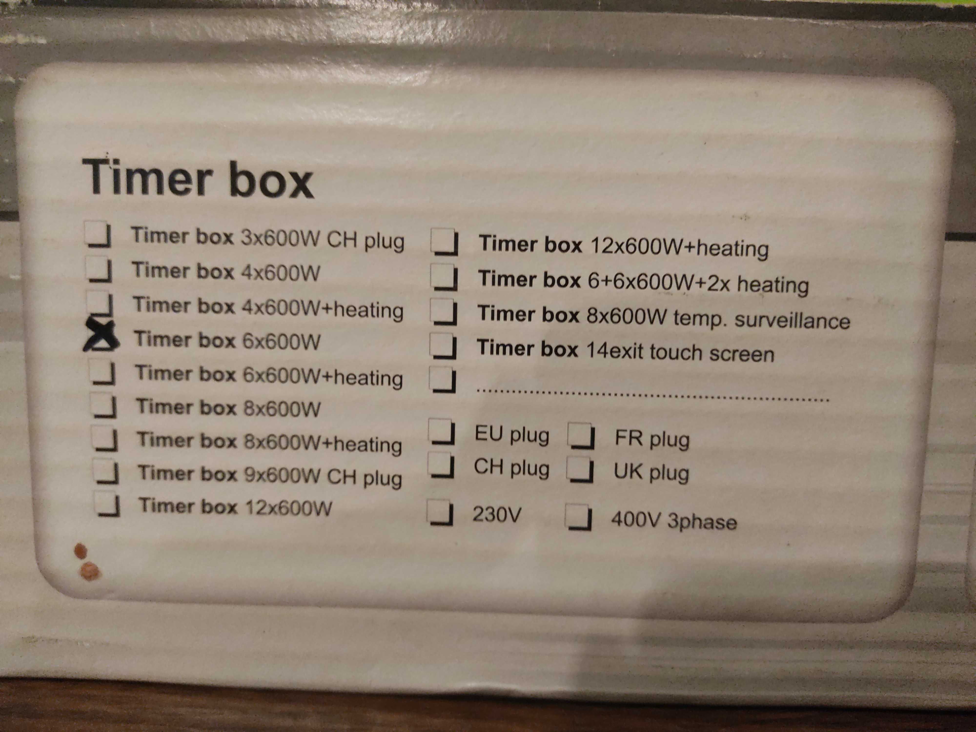 Temporizador TIMER BOX II 6X600W GSE