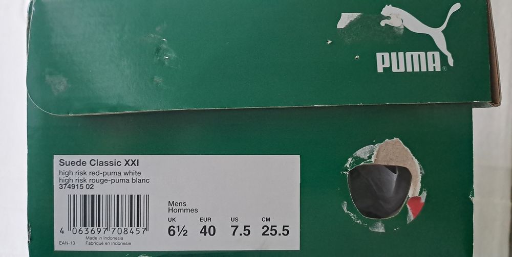Puma suede clássico vermelho