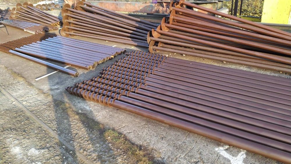 Геошуруп, сваи винтовые, гвинтові палі, монтаж, для бань, домов, АКЦИЯ