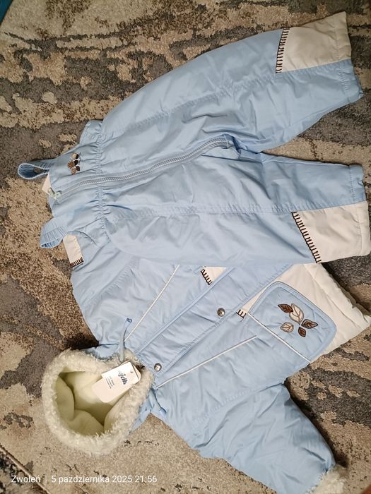 Nowy dwuczęściowy kombinezon zimowy r.80