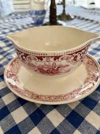 Sosjerka stara porcelana vintage sygnowana Maastricht