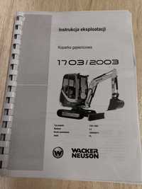 Wacker Neuson 1703/2003 instrukcja eksploatacji dtr język polski