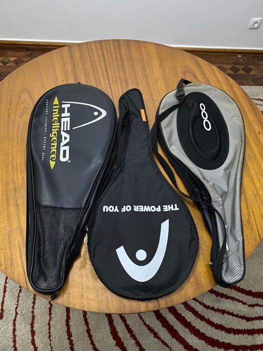 Duas raquetes mais 3 bolsas de raquetes