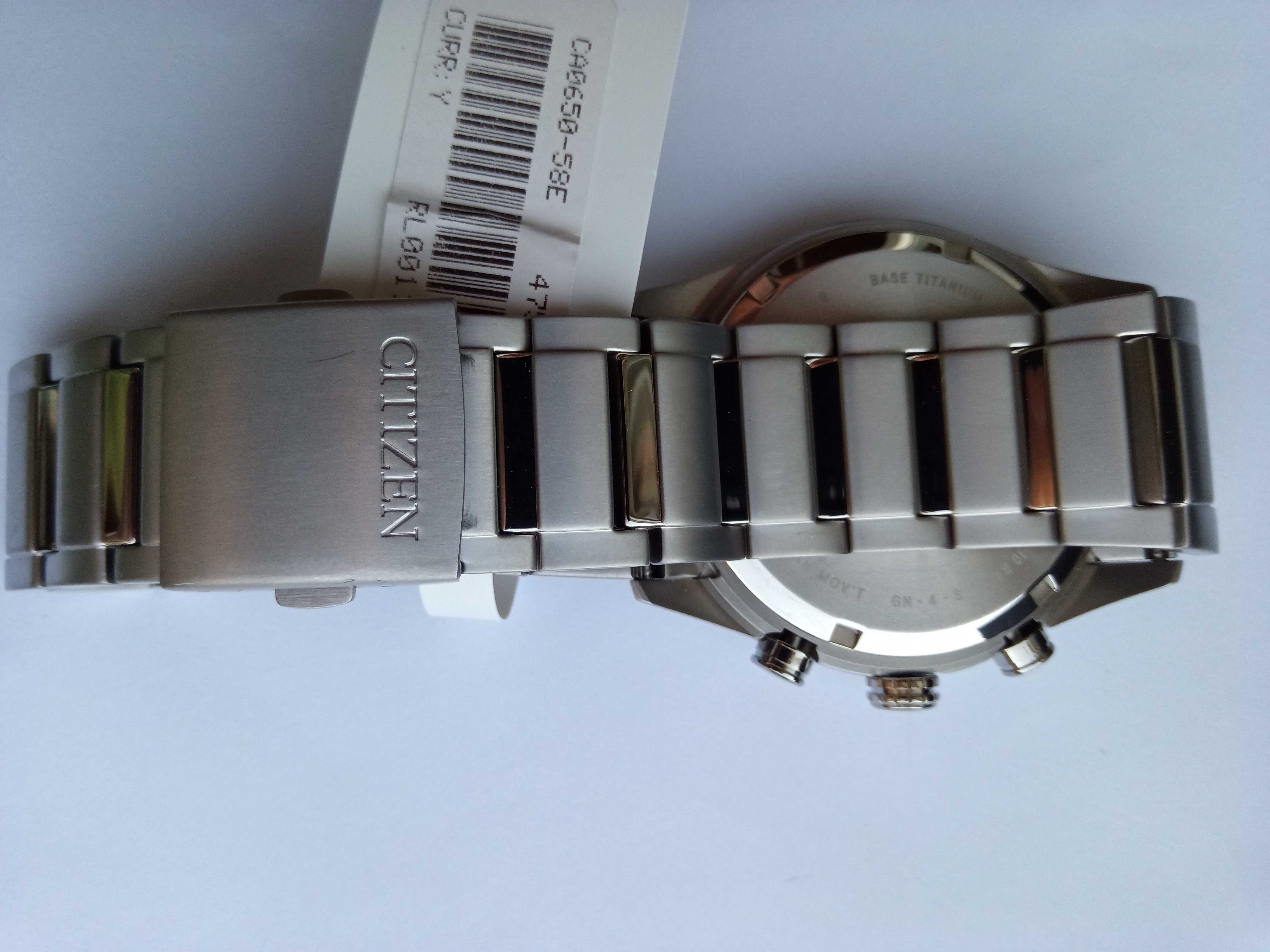 Титановые японские часы Citizen Eco-Drive CA0650-58E сапфировое стекло