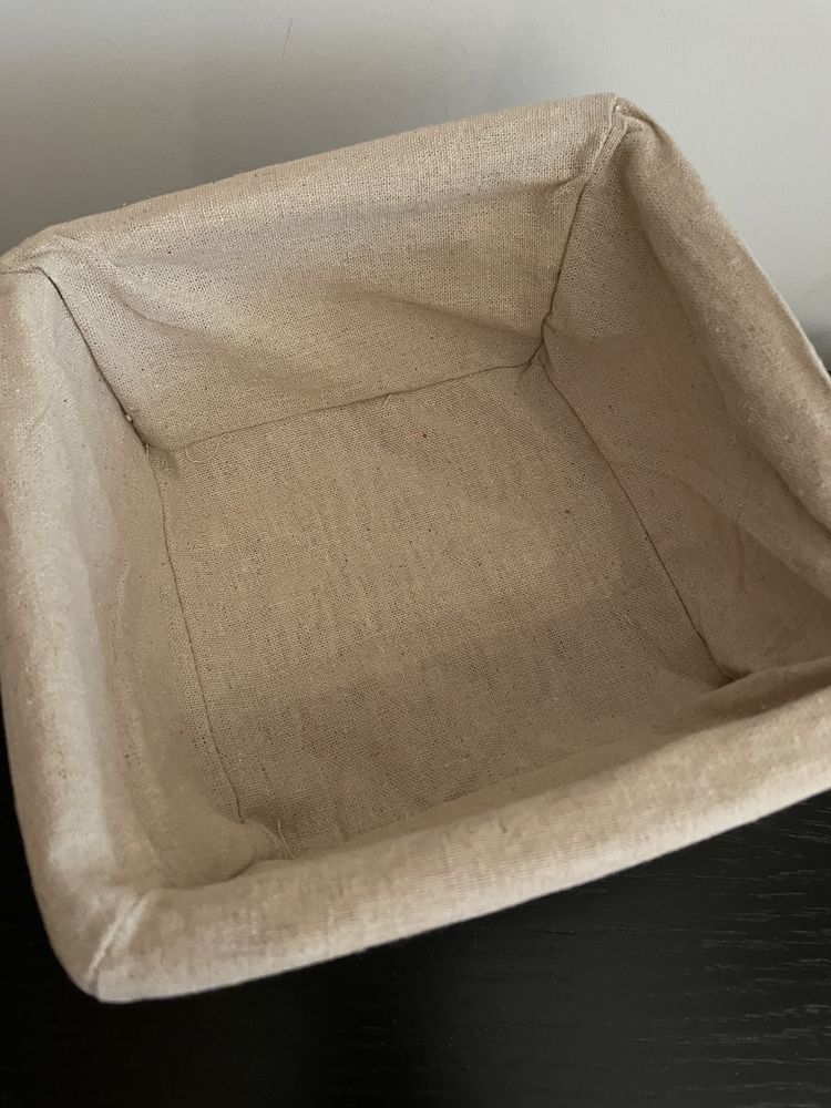 Cesto branco Zara HOME com renda croche cestinho novo