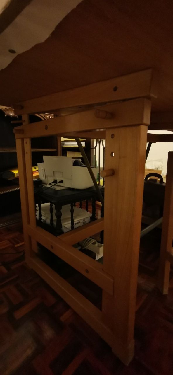 Estirador E cadeira em Faia