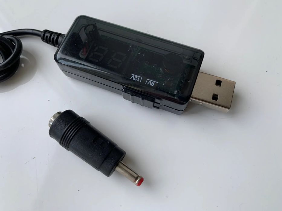 USB кабель для повербанка DC 5V  з виходом напруги 9V 12V