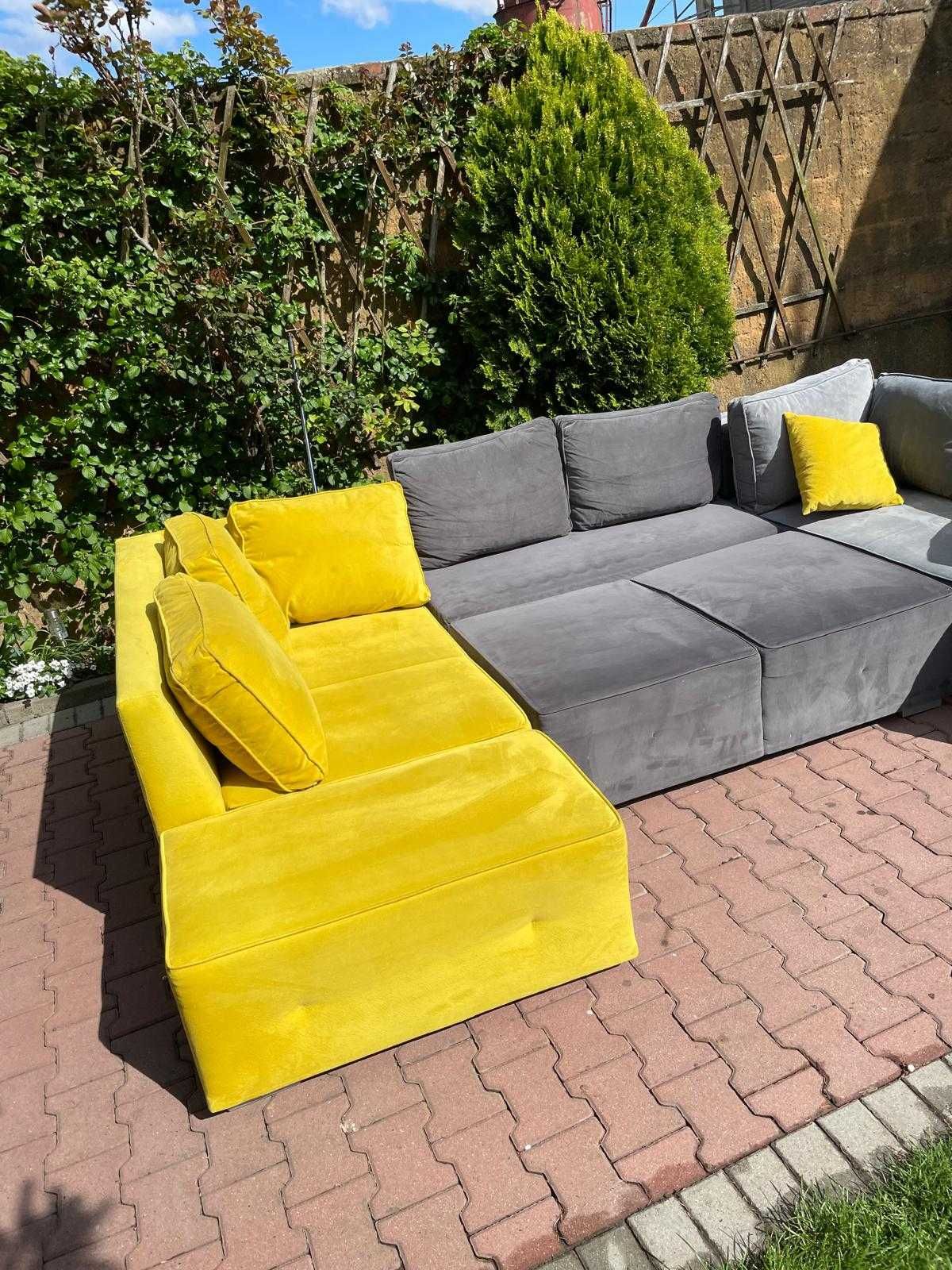 Narożnik z funkcją spania Typu U - 323 x 200 cm - w dobrym stanie