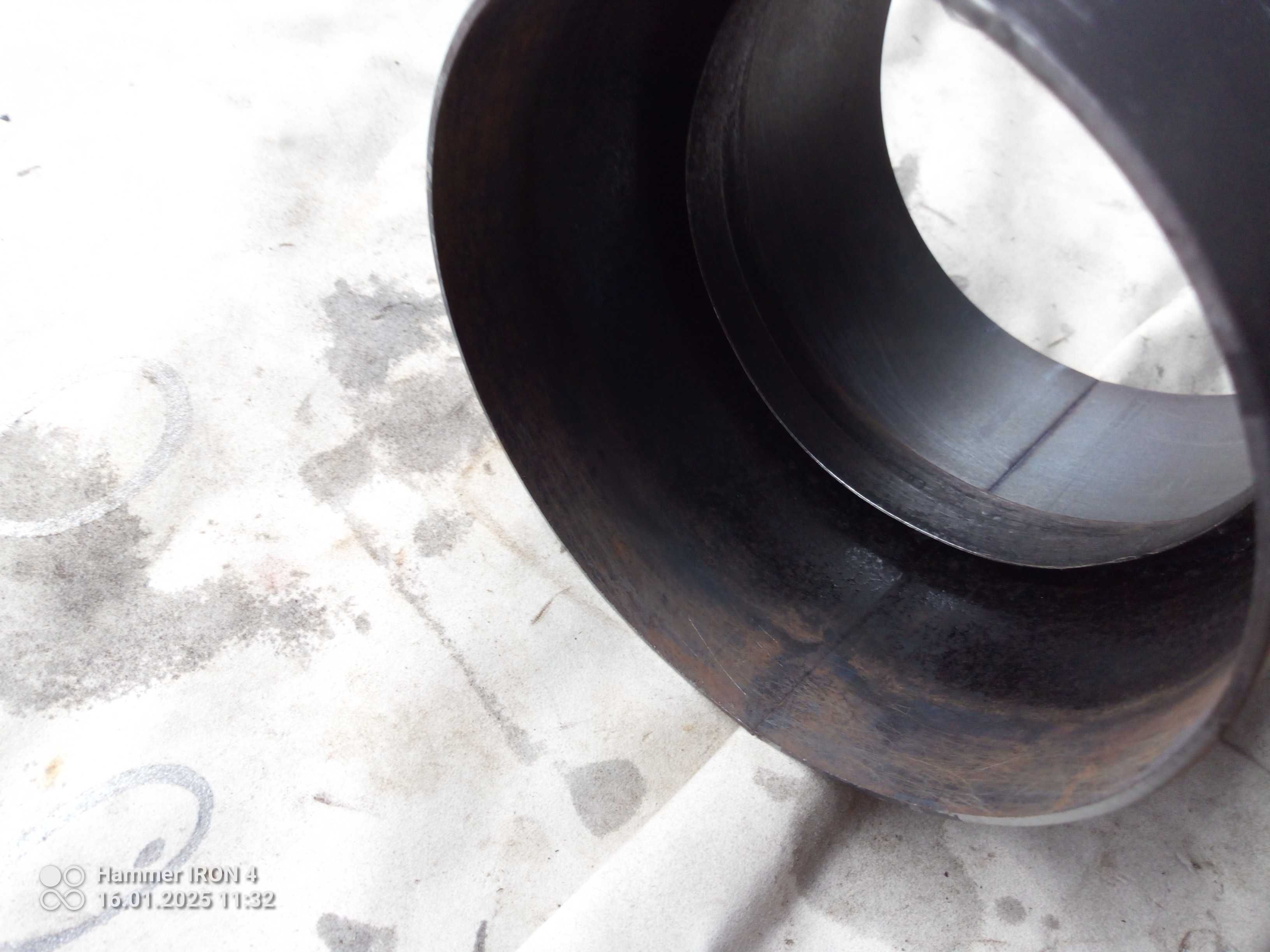 Złączka spalinowa czarna żeńska fi 120mm DARCO
