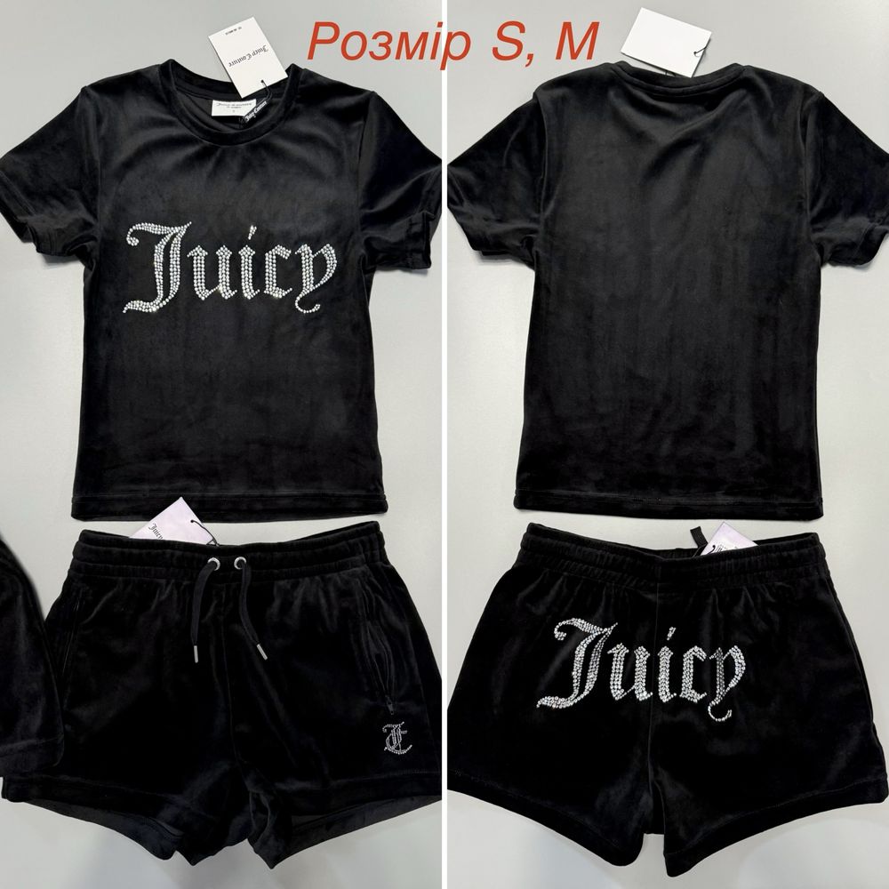 Велюрові костюми Juicy Couture топ + шорти оригінал розміри Xs, S, M