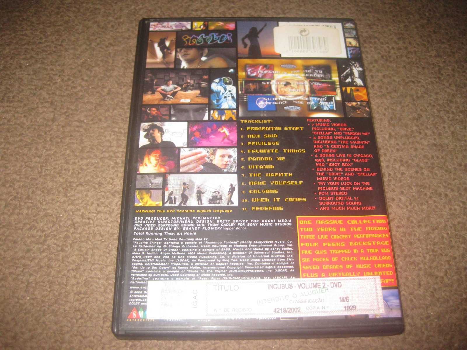 DVD Musical dos Incubus "Volume 2"