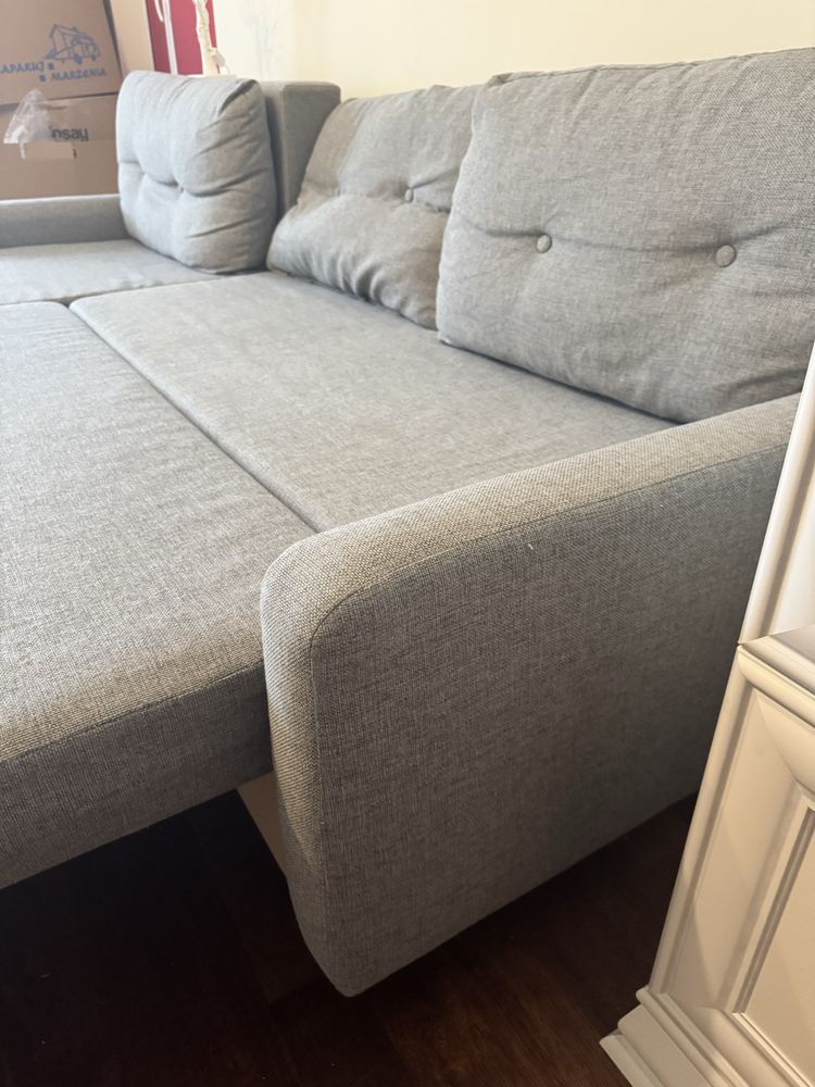 Narożnik z funkcją spania IKEA szary