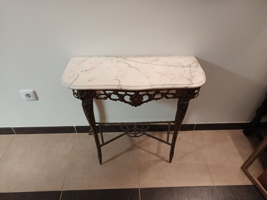 Mesa tampo mármore branco