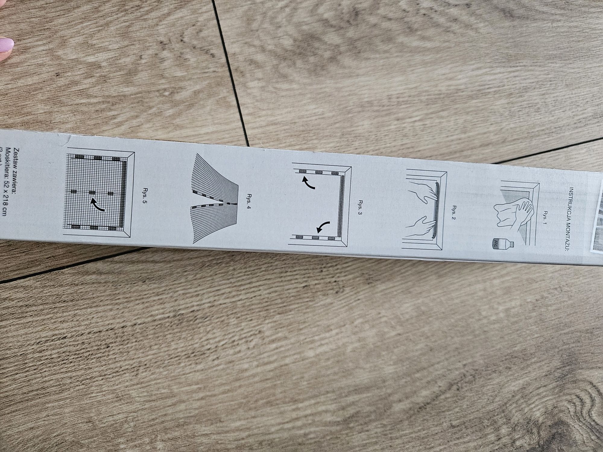 Moskitiera z zapięciem na magnes 100x210 cm biała