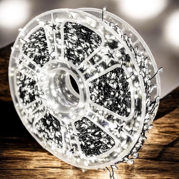 Мишура гирляда-нить светодиодная 100 м холодный белый свет (премиум )